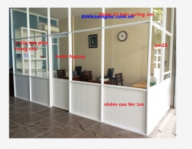 Vách ngăn nhôm kính giá rẻ
