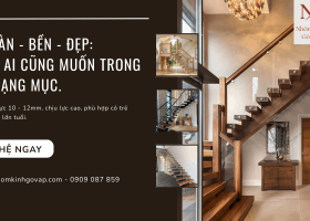 Cầu thang kính 2026 - Mẫu đẹp - sang - dễ vệ sinh