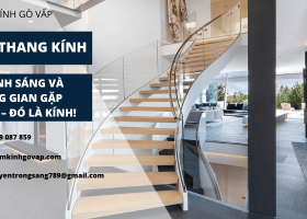 Cầu thang kính cho nhà ống lấy sáng tự nhiên 2025