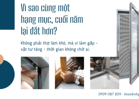 Sửa nhôm kính cuối năm - Làm sớm để không bị đội giá