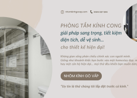 Phòng tắm kính cong đẹp cho thiết kế hiện đại