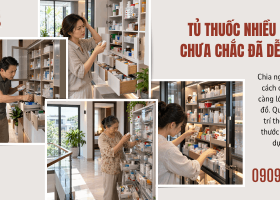 Tủ thuốc nhôm kính cho gia đình, nhà thuốc, phòng khám: Nên chia ngăn thế nào?