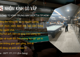 Tủ kính trưng bày cho câu lạc bộ bida: Nâng tầm không gian, bảo vệ hoàn hảo